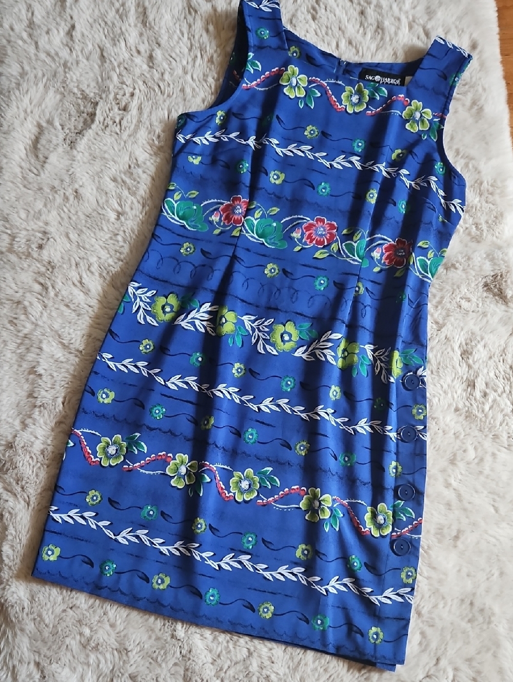 Sag Harbor Royal Blue Floral Shift Dress